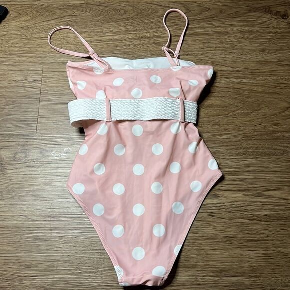 Caitlin Covington PINK LILY Polka Dot Swimsuit - Picture 8 of 9